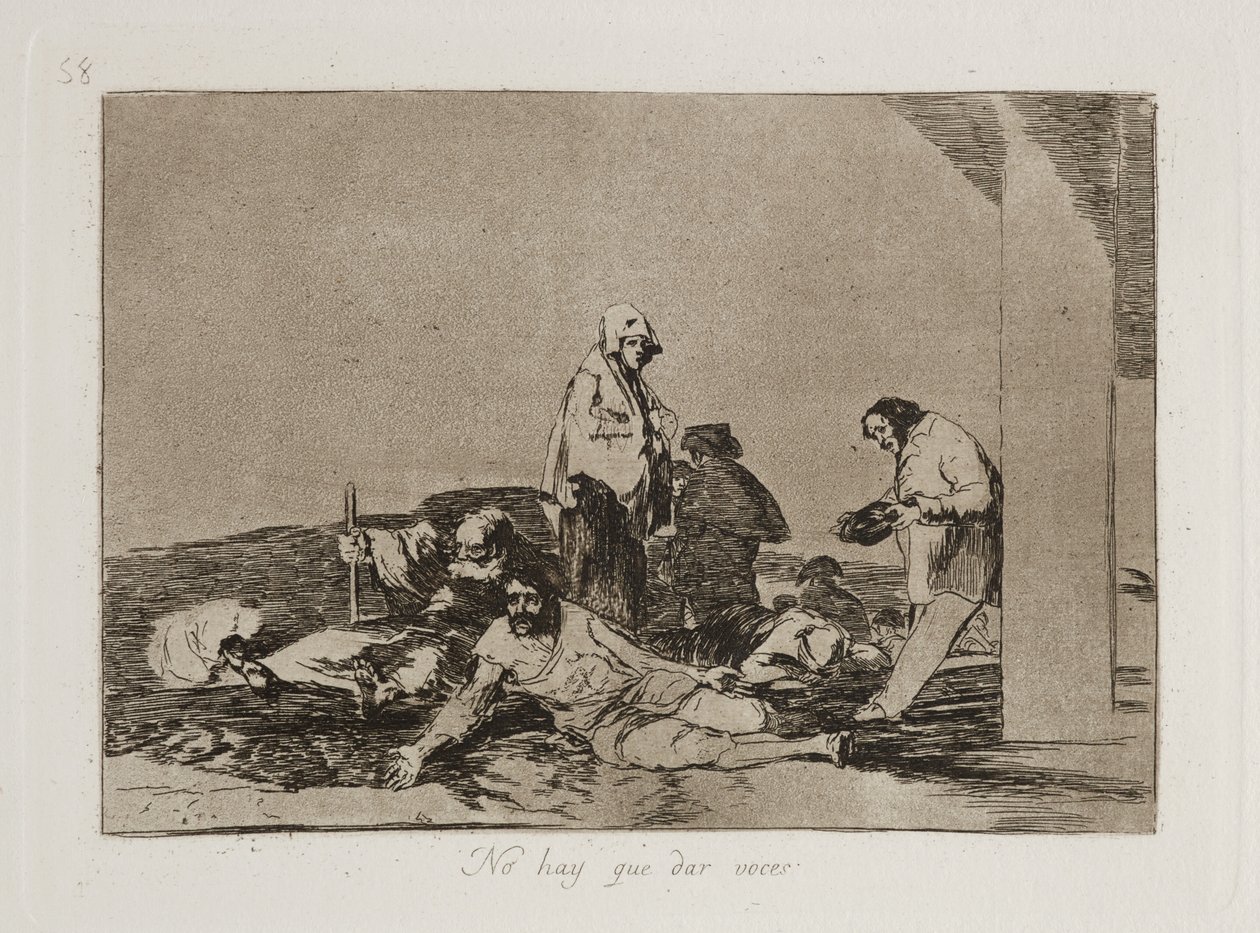 Hay que dar sesler yok (Ağlamanın faydası yok) by Francisco Jose de Goya y Lucientes