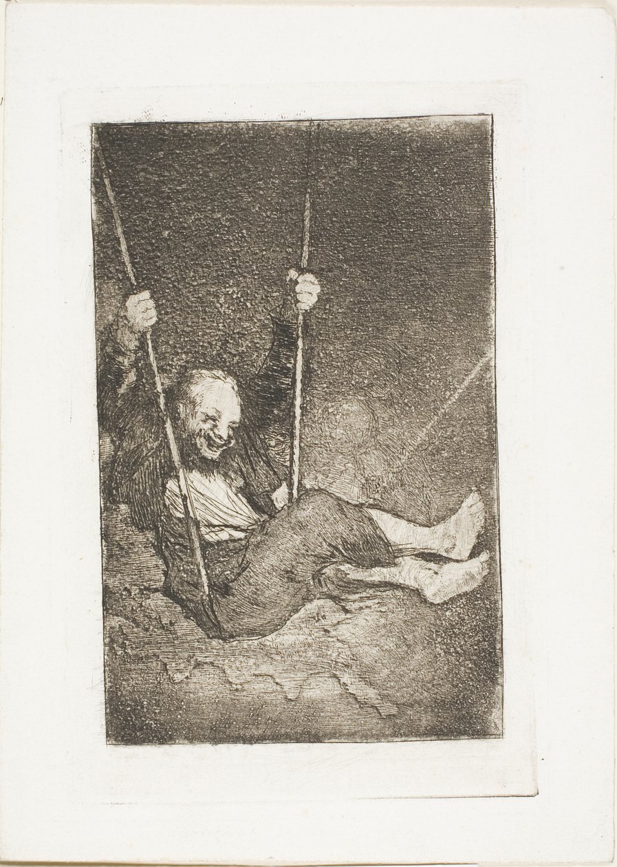 Yaşlı adam salıncakta by Francisco Jose de Goya y Lucientes