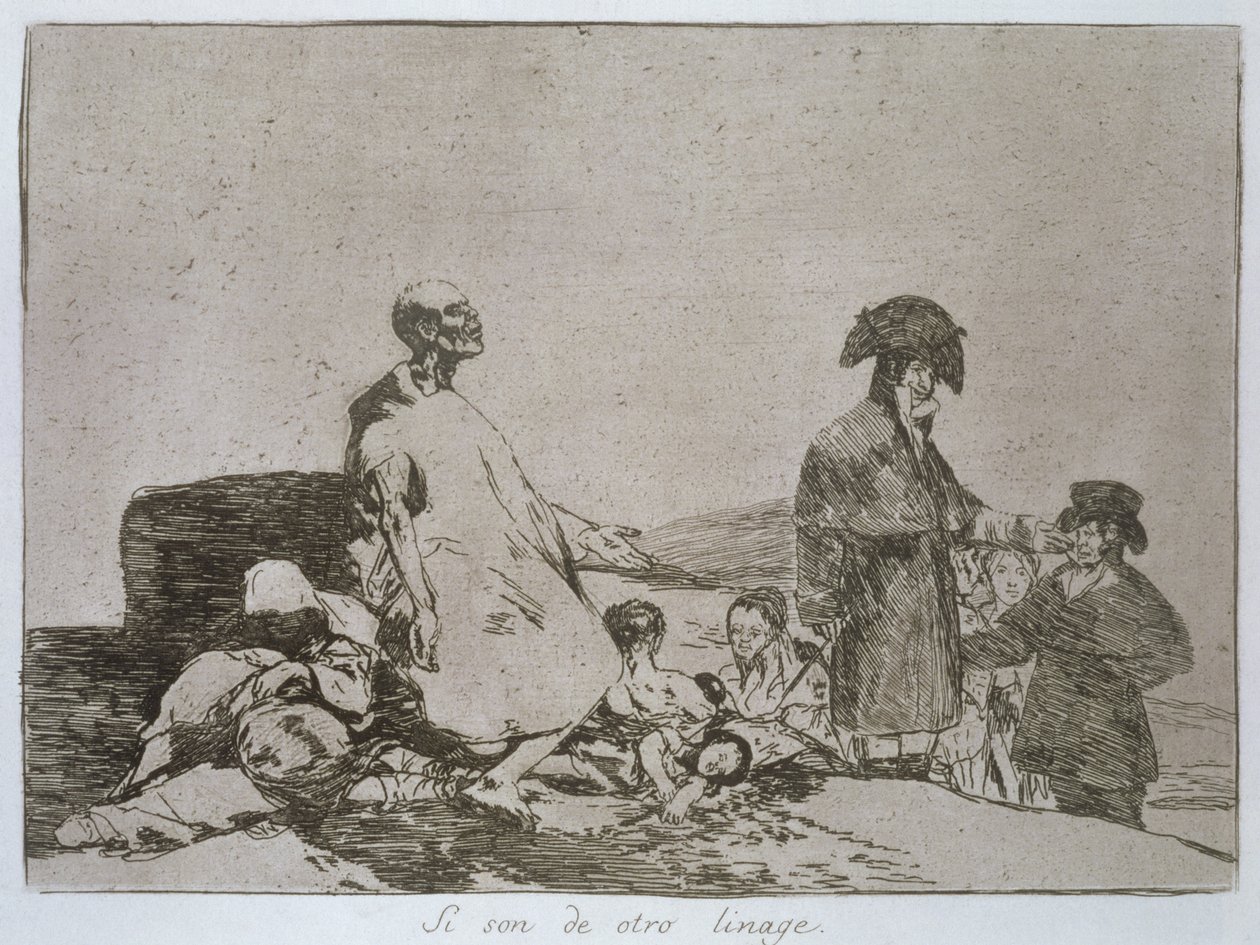 Belki de başka bir cinstendirler, 'Savaşın Felaketleri'nin 61. levhası by Francisco Jose de Goya y Lucientes
