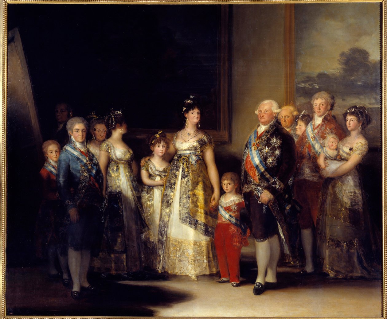 İspanya Kralı IV. Charles (1748-1819) ve ailesinin portresi Merkezde Kraliçe Marie Louise de Bourbon-Parma (1751-1819). Francisco de Goya y Lucientes