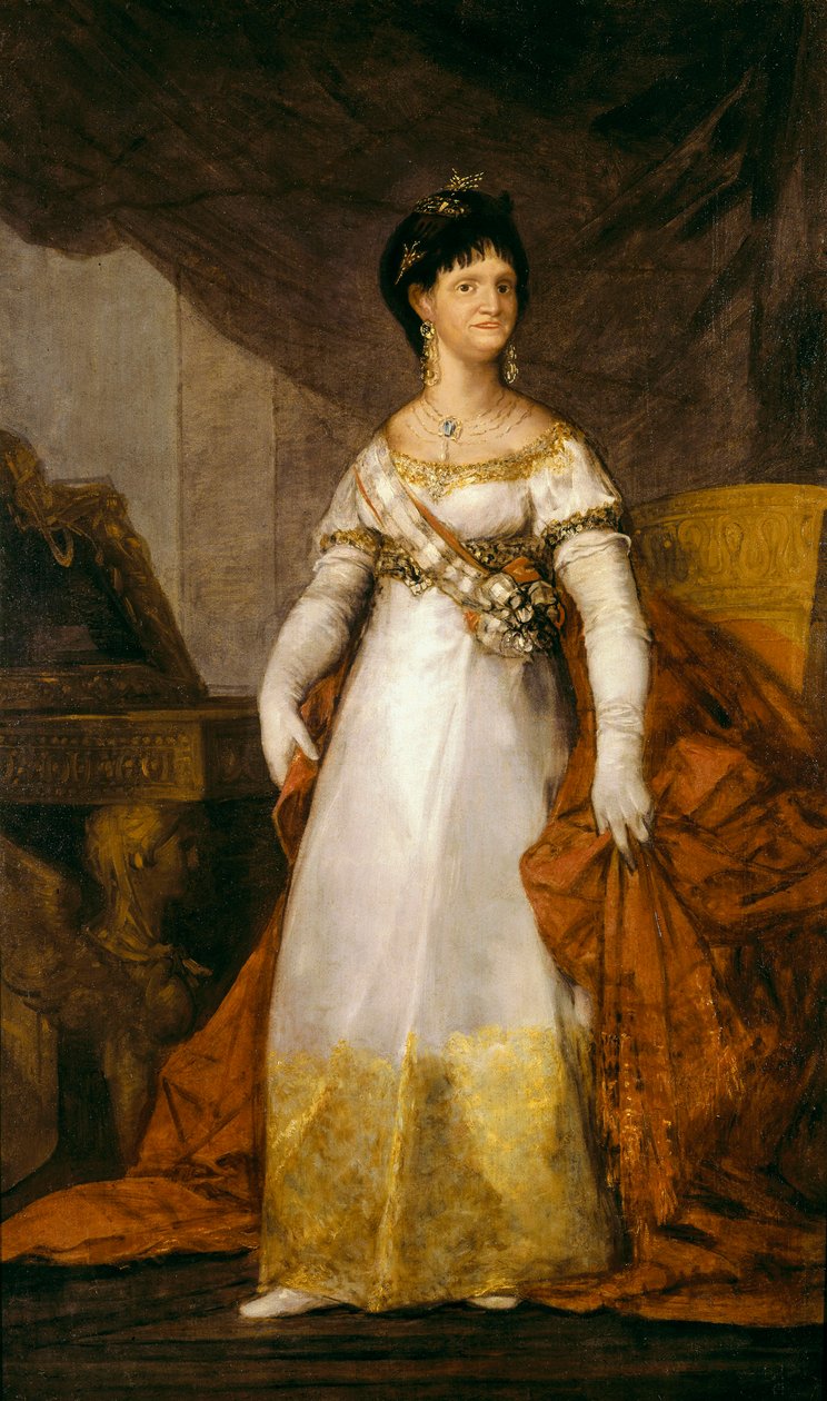 “" İspanya Kraliçesi Mary Louise of Bourbon Parma (1751-1819) "” Tablosu Francisco de Goya y Lucientes (1746-1828) 1800-1810 Bilbao. Bellas Artes de Bilbao Müzesi by Francisco de Goya