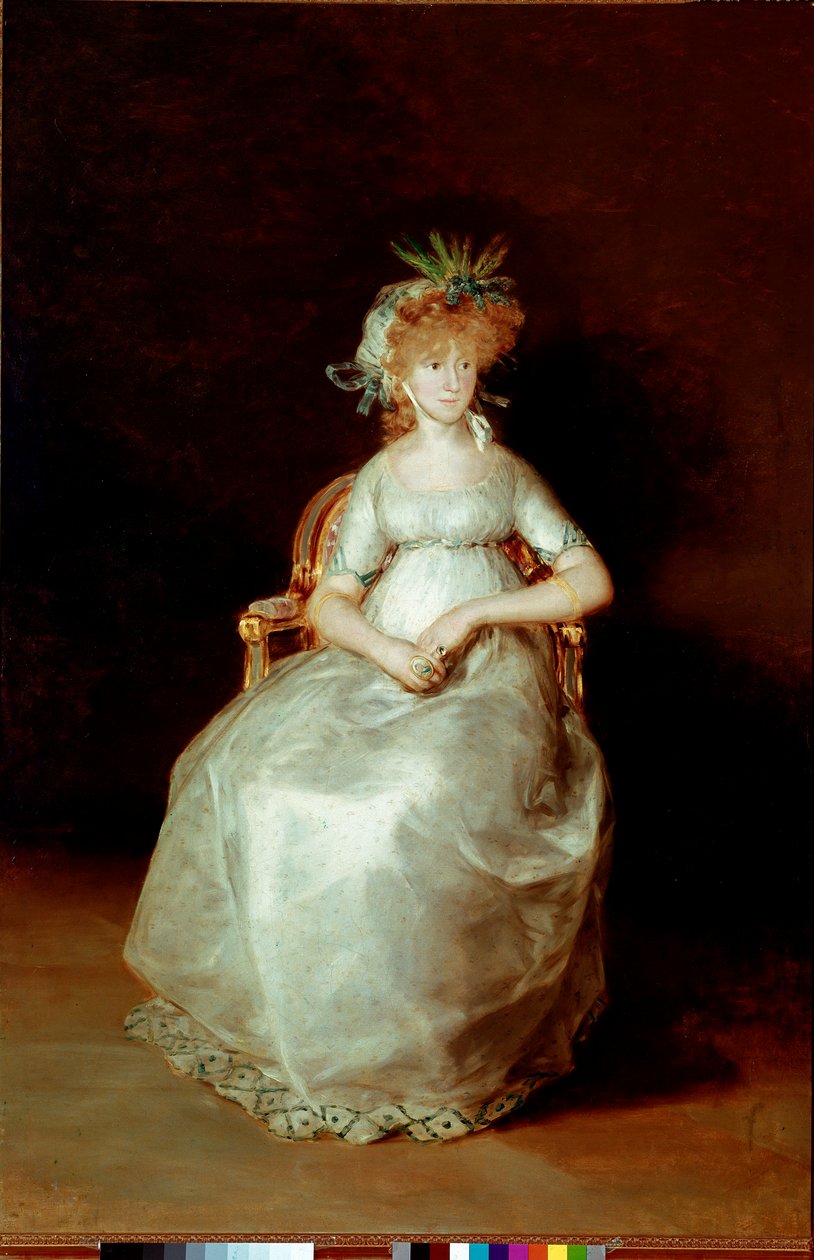 Chinchon Kontesi Portresi, Francisco Goya y Lucientes (1746-1828) 1800 Güneş. 216x144 cm Madrid, Musee du Prado by Francisco de Goya