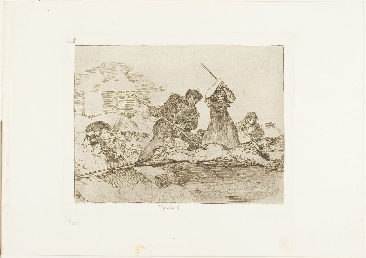 Rabble, The Disasters of War'dan 28 numaralı plaka by Francisco Jose de Goya y Lucientes