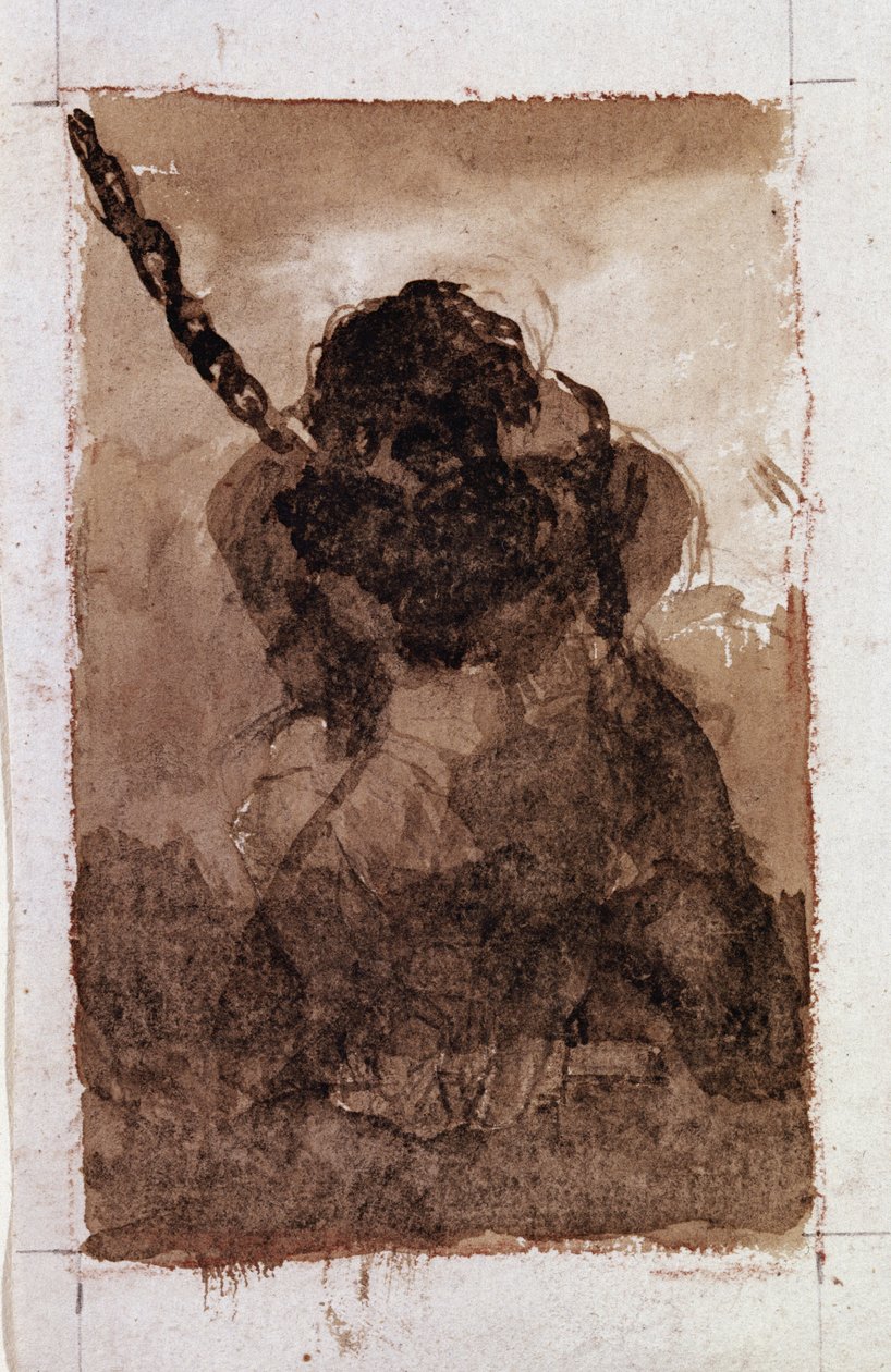 Mahkum zinciri silüeti (Çizim by Francisco de Goya