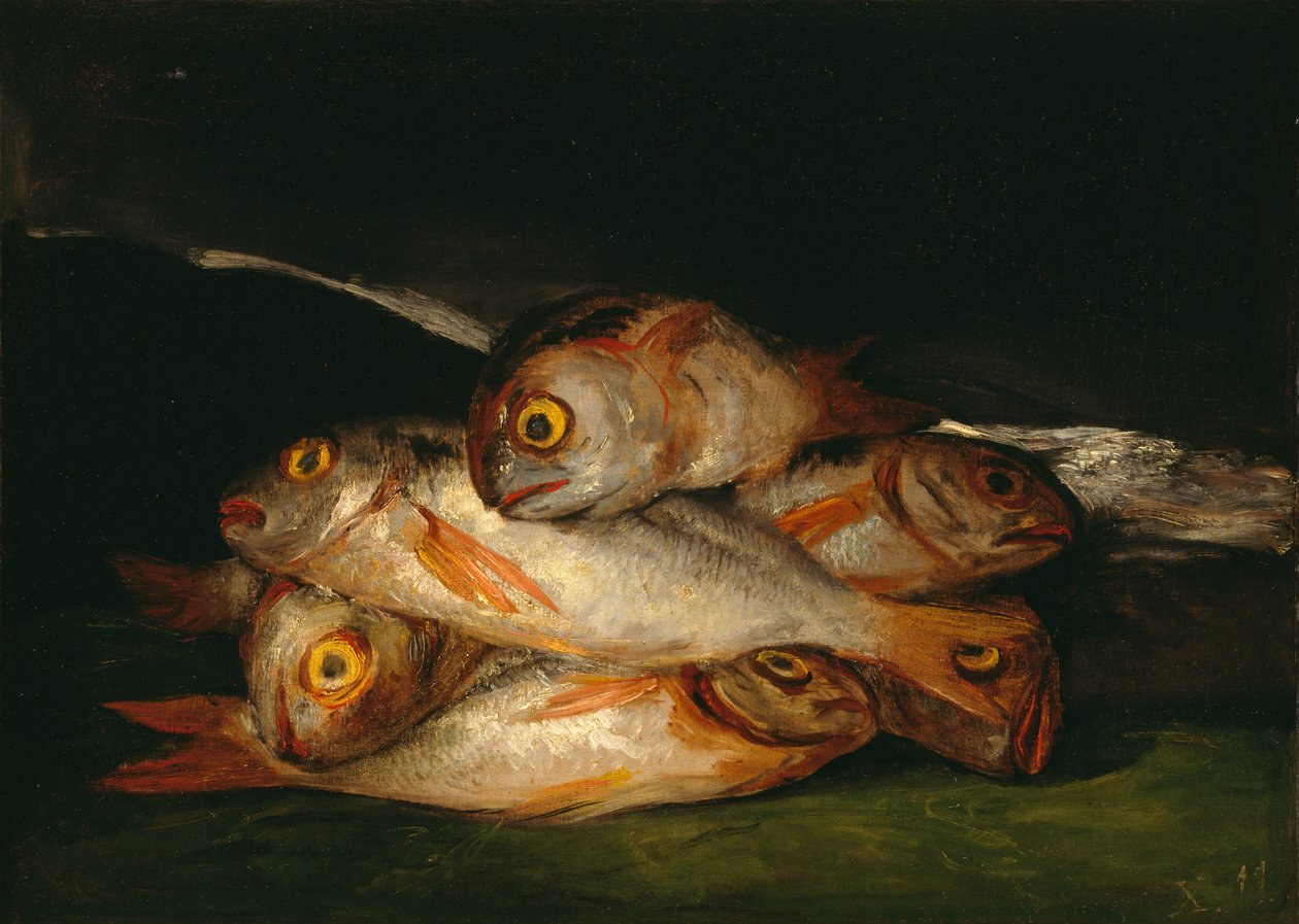 Altın Çipura ile Natürmort by Francisco de Goya