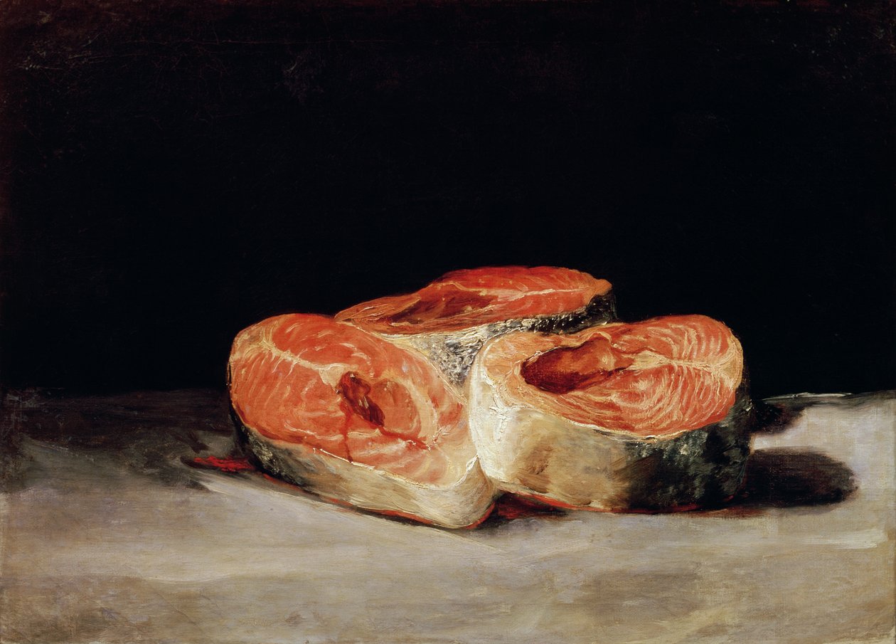 Somon Dilimleri ile Natürmort by Francisco Jose de Goya y Lucientes