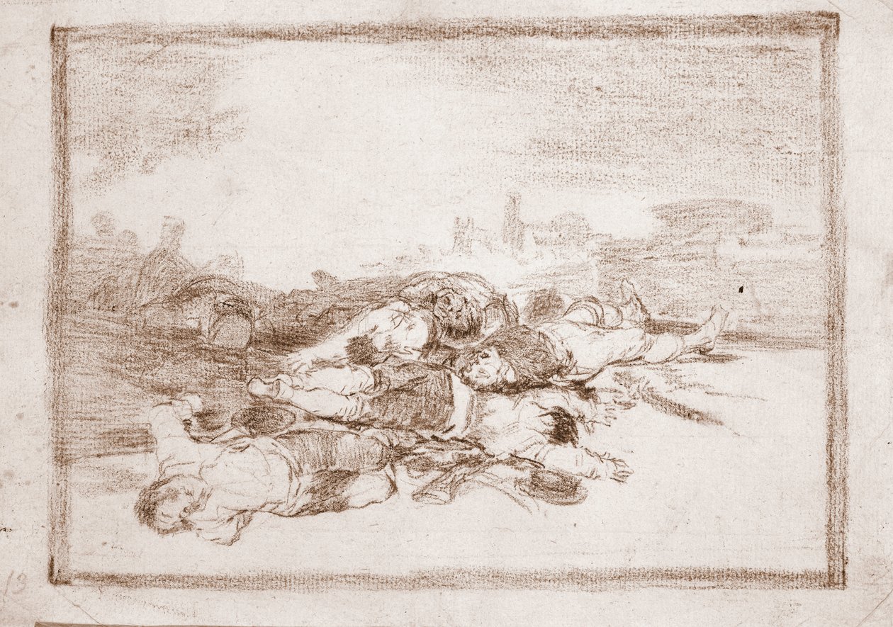 Savaşın Felaketleri: Ve çok daha fazlası (hazırlık çizimi by Francisco de Goya