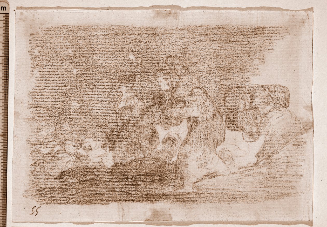 Savaşın Felaketleri: Ve bu da (hazırlık çizimi by Francisco de Goya