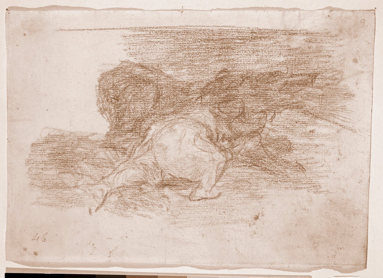 Savaşın Felaketleri: Bazı faydalar elde ediyor (hazırlık çizimi by Francisco de Goya