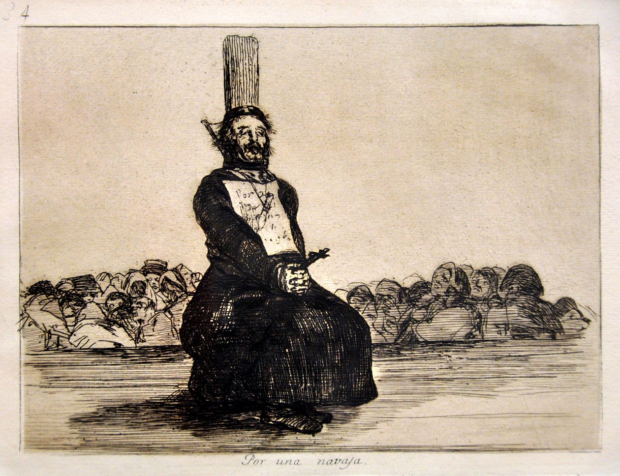 Savaşın Felaketleri: Por una Navaja (bir bıçak için) by Francisco Jose de Goya y Lucientes