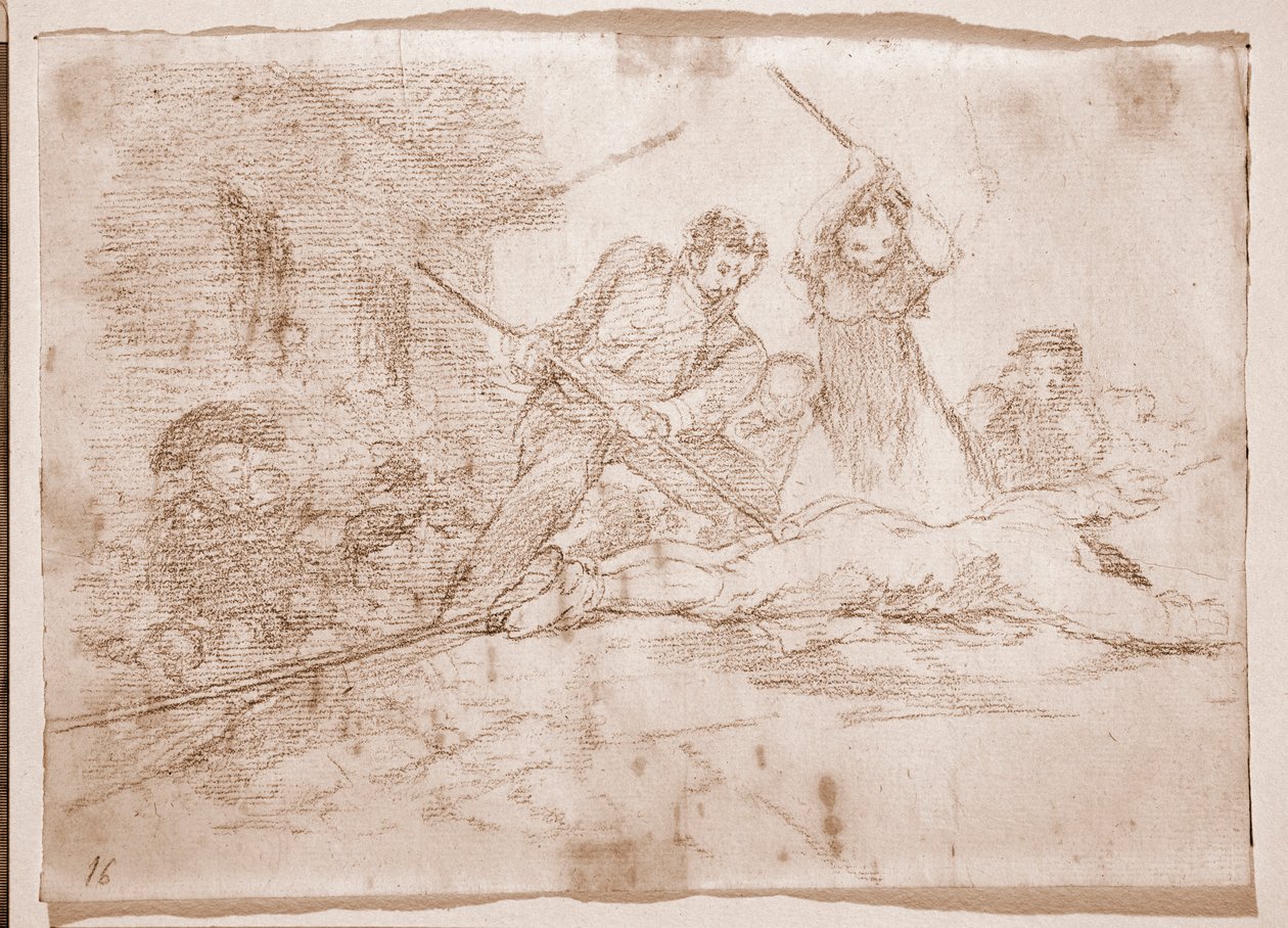 The Disasters of War: Rabble (hazırlık çizimi) by Francisco de Goya