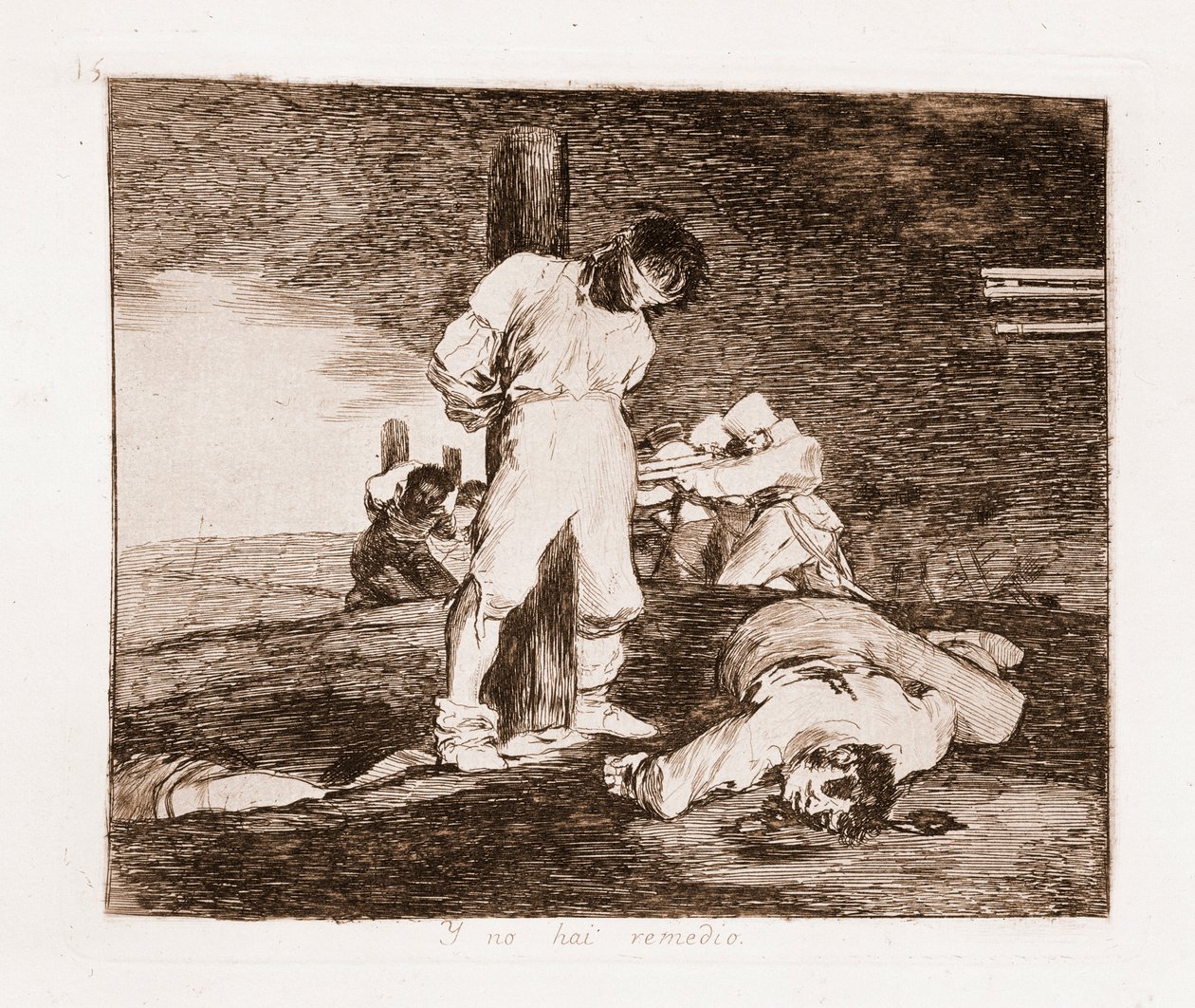 Savaşın Felaketleri: Umut yok (hazırlık çiziminden kazınmış) by Francisco de Goya