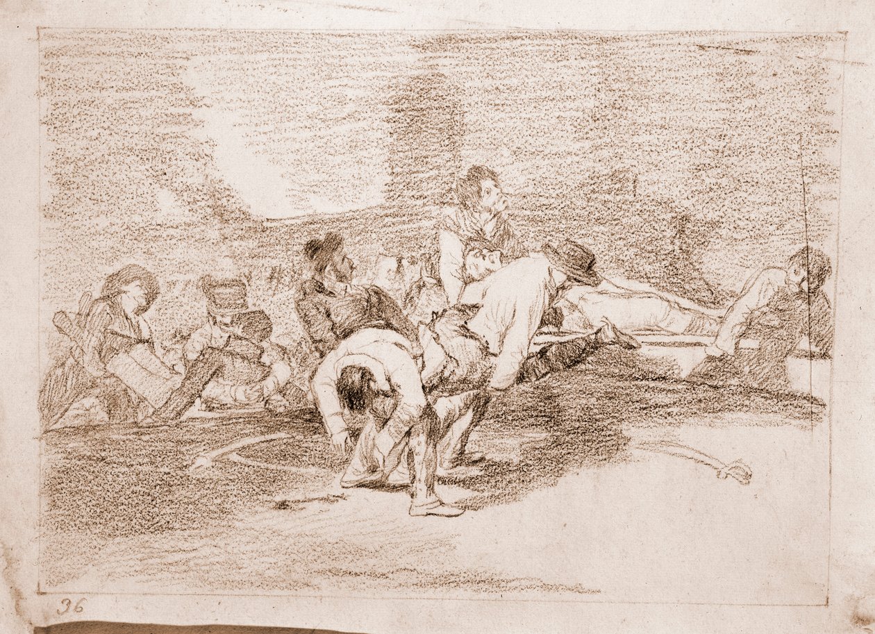 Savaşın Felaketleri: Hala hizmet edebilecekler (hazırlık çizimi by Francisco de Goya