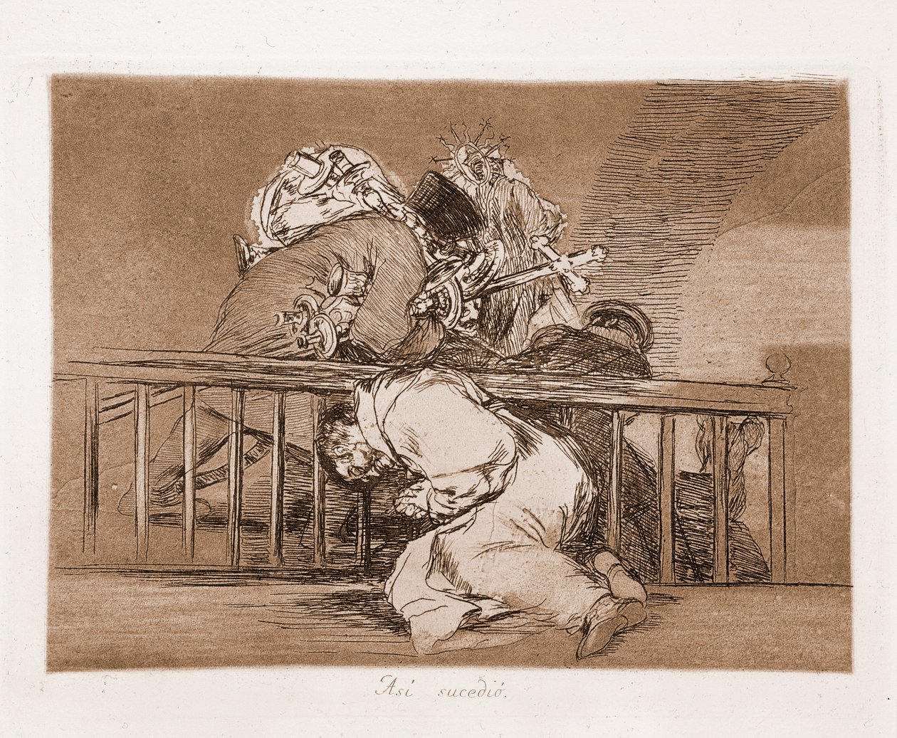 Savaşın Felaketleri : Bu şekilde oldu (hazırlık çiziminden dağlama by Francisco de Goya