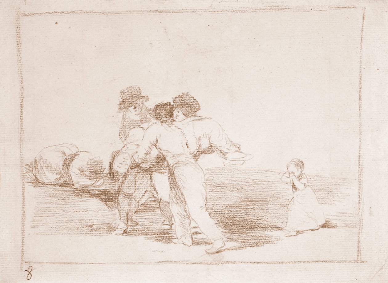 Savaşın Felaketleri: Mutsuz Anne (hazırlık çizimi) by Francisco de Goya