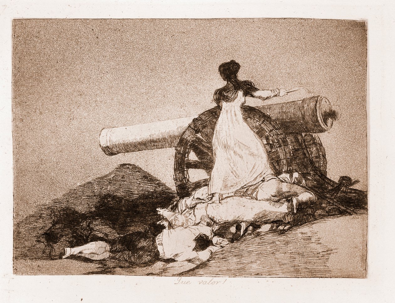 Savaşın Felaketleri: Ne cesaret! (bir hazırlık çiziminden gravür by Francisco de Goya