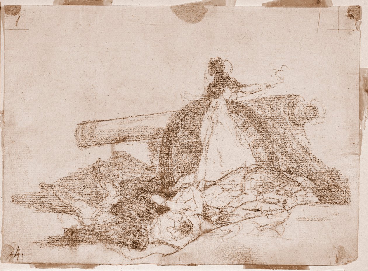Savaşın Felaketleri: Ne cesaret! (hazırlık çizimi by Francisco de Goya