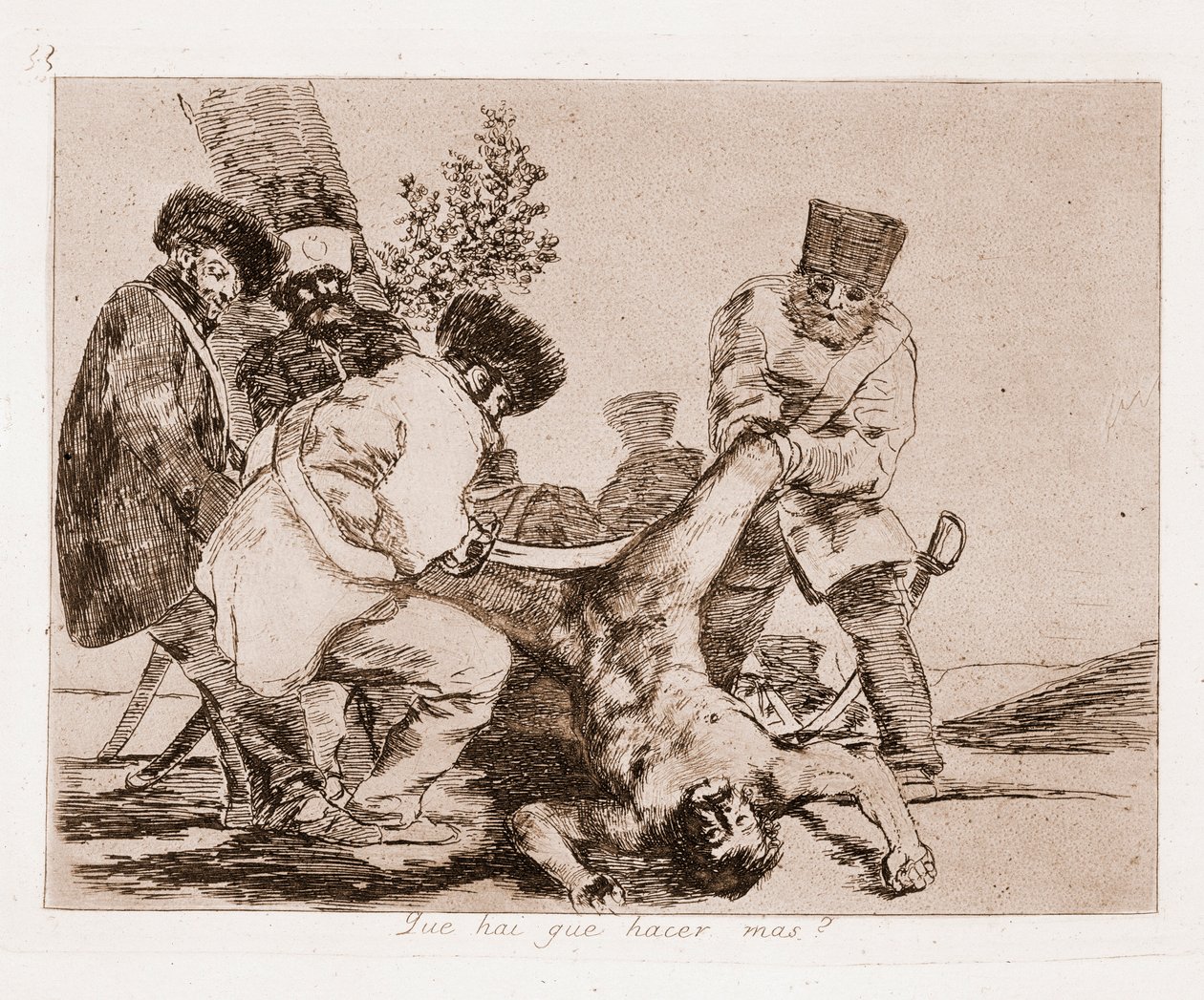 Savaşın Felaketleri: Başka ne yapabiliriz? (Çizdikten sonra gravür by Francisco de Goya