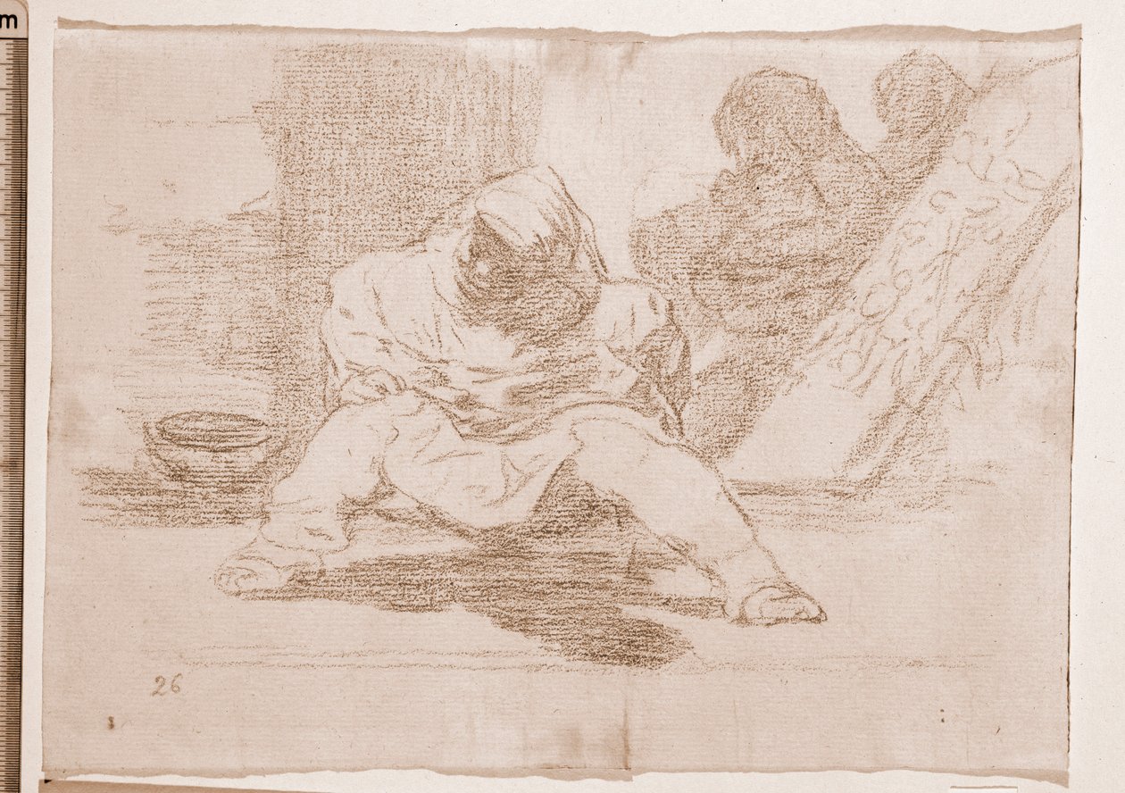Savaşın Felaketleri: Ne çılgınlık! (hazırlık çizimi by Francisco de Goya