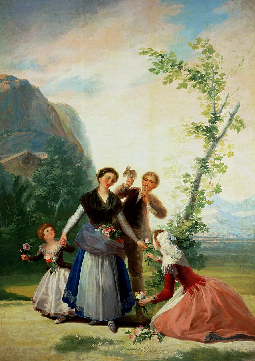 Çiçekçiler veya Bahar by Francisco de Goya
