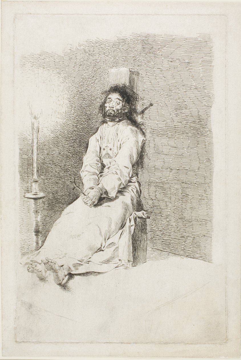 Garrotlu Adam by Francisco Jose de Goya y Lucientes