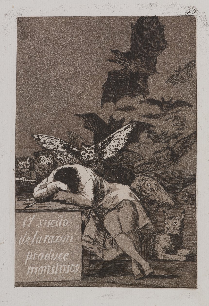 Aklın Uykusu Canavarlar Yaratır by Francisco de Goya