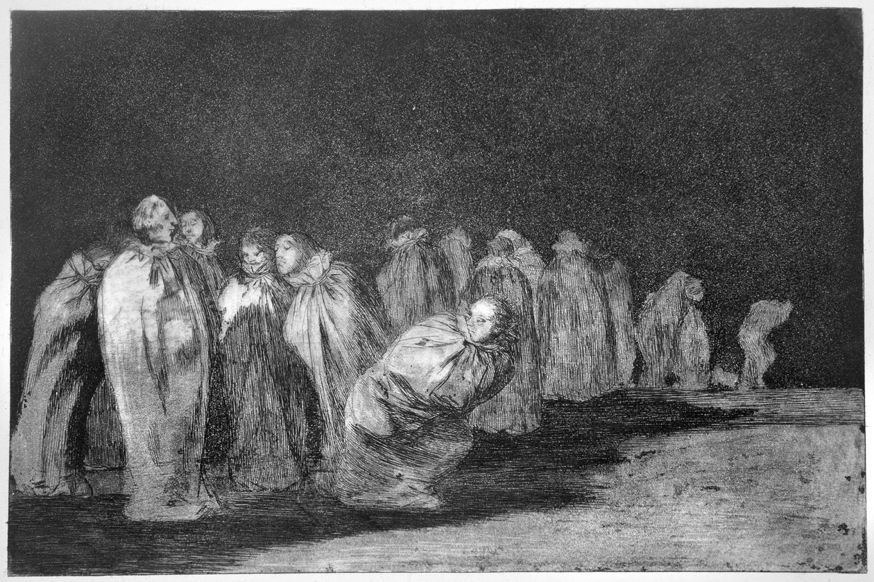 Çuvaldaki adamlar, 'Atasözleri'nin 8. levhası by Francisco Jose de Goya y Lucientes