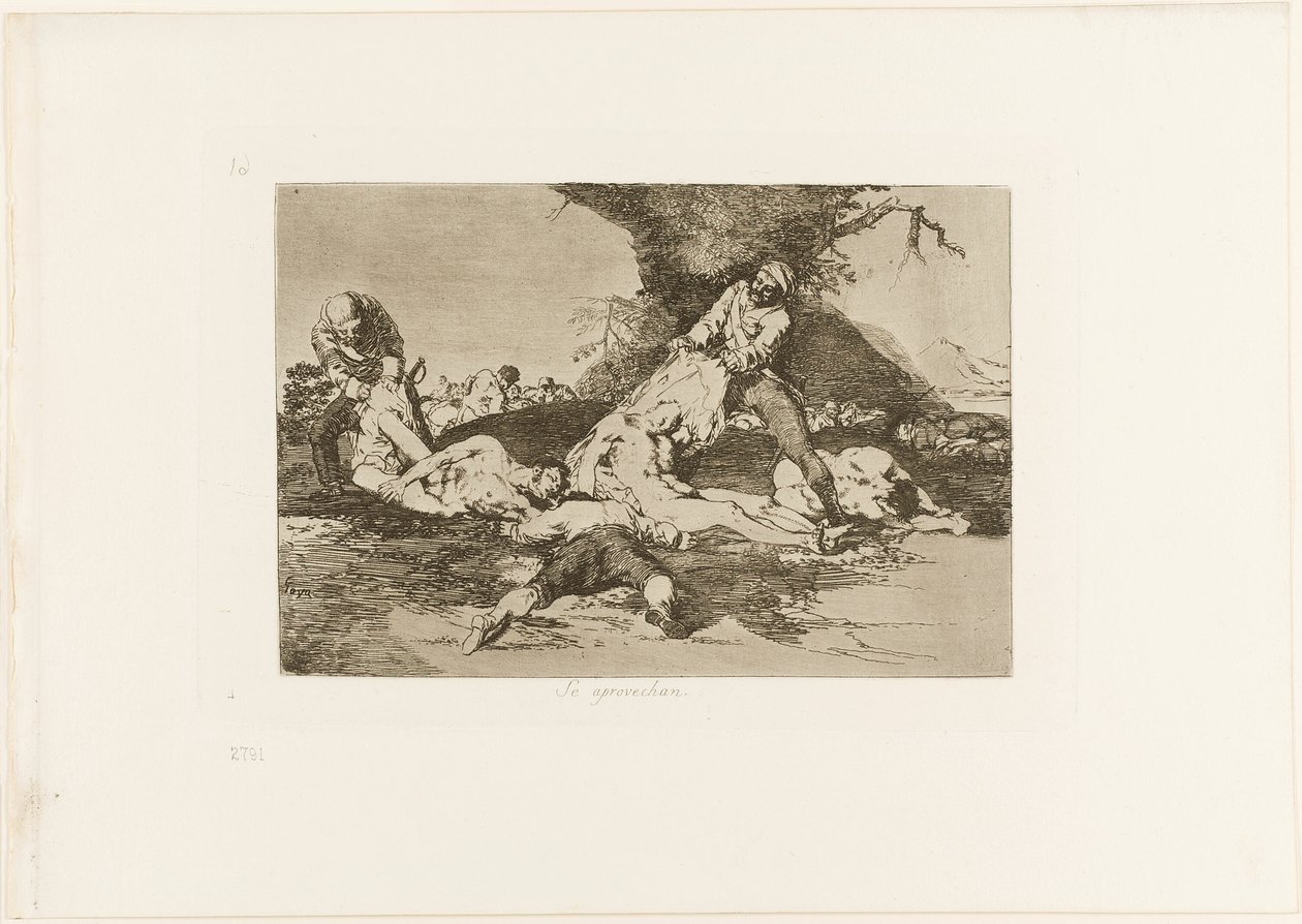 Onlardan Yararlanıyorlar, Savaşın Felaketleri'nden 16. levha by Francisco Jose de Goya y Lucientes