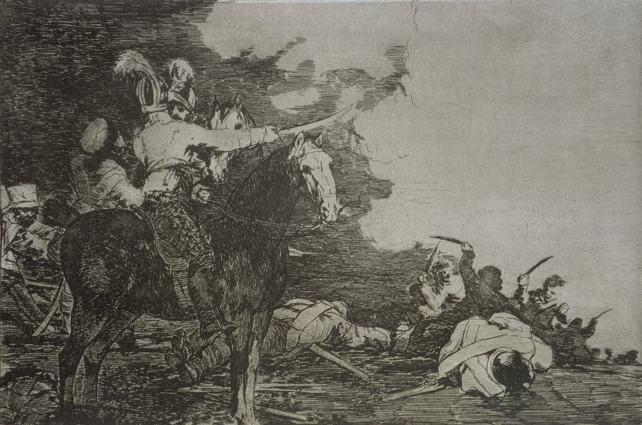 Aynı fikirde değiller, 'Savaşın Felaketleri'nin 17. levhası by Francisco Jose de Goya y Lucientes