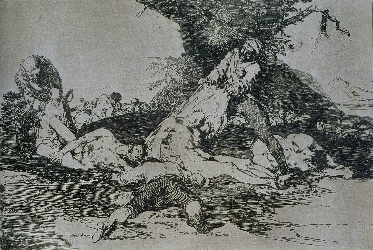 Onlardan yararlanıyorlar, 'Savaşın Felaketleri'nin 16. levhası by Francisco Jose de Goya y Lucientes