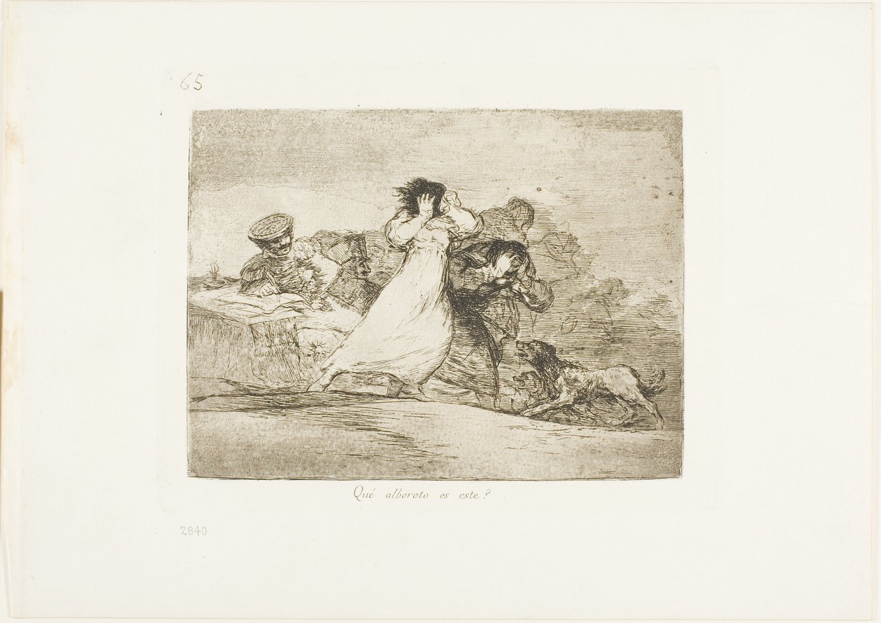 Bu Hubbub nedir?, Savaşın Felaketleri'nden 65 numaralı plaka by Francisco Jose de Goya y Lucientes