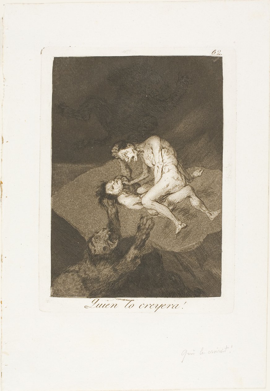 Kim Düşünürdü!, Los Caprichos'tan 62 numaralı plaka by Francisco Jose de Goya y Lucientes