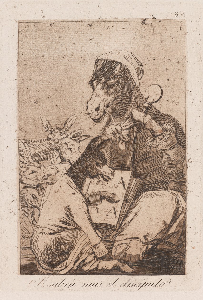 Öğrenci Ustadan Daha Çok Bilecek mi?, 18. yüzyılın sonu ve 19. yüzyılın başı (baskı) by Francisco de Goya