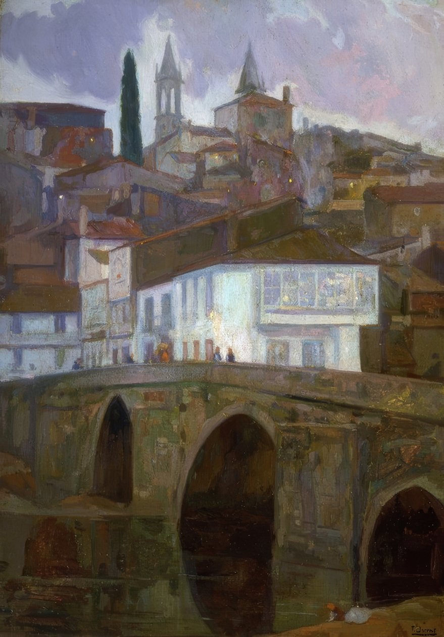IŞIK ARASI (BETANZOS) –YAĞ / TUVAL – 1918–90X62 CM– by Francisco Llorens Diaz