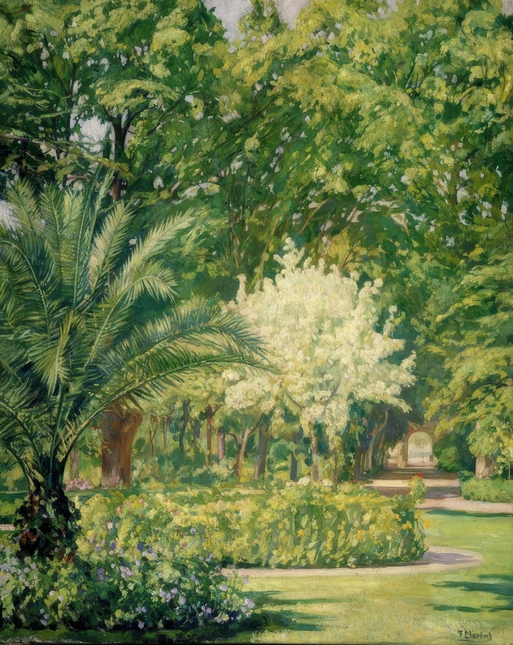 VERE CLARO-JARDIN BOTANICO – 1934–79X100 CM– by Francisco Llorens Diaz