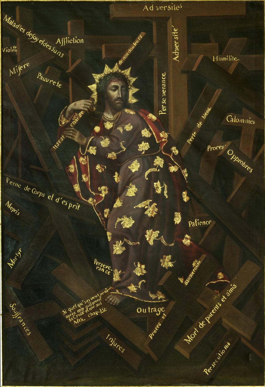 Haçlı İsa, 18. yüzyıl başı. by Francisco Moyen