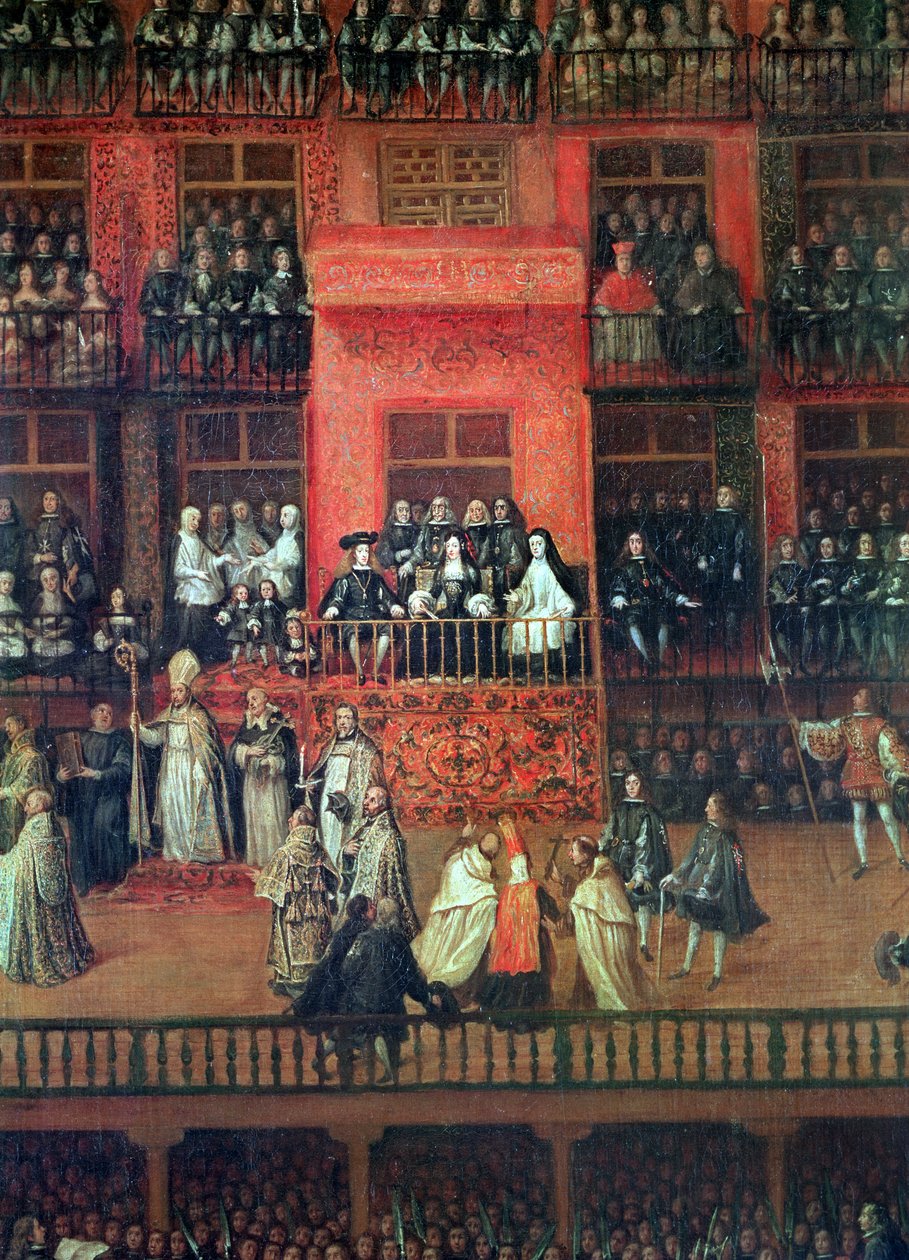Auto de Fe, Plaza Mayor, Madrid, 30 Haziran 1680 (detay) by Francisco Rizi