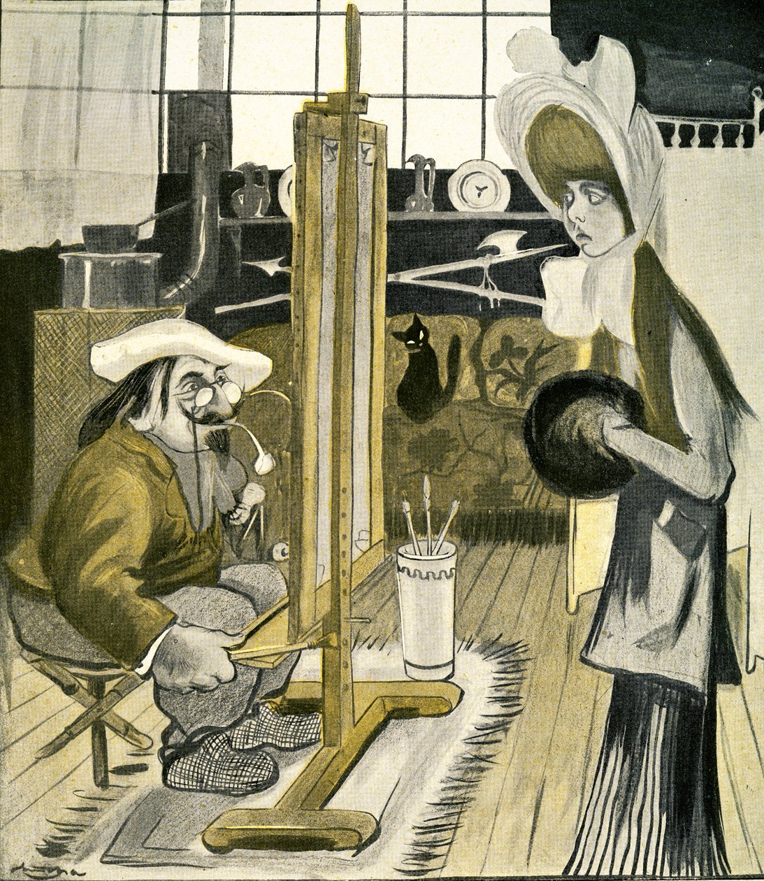 Genç bir İngiliz Kadın, bir Fransız Sanatçı için poz veriyor, 1903 by Francisco Sancha y Lengo