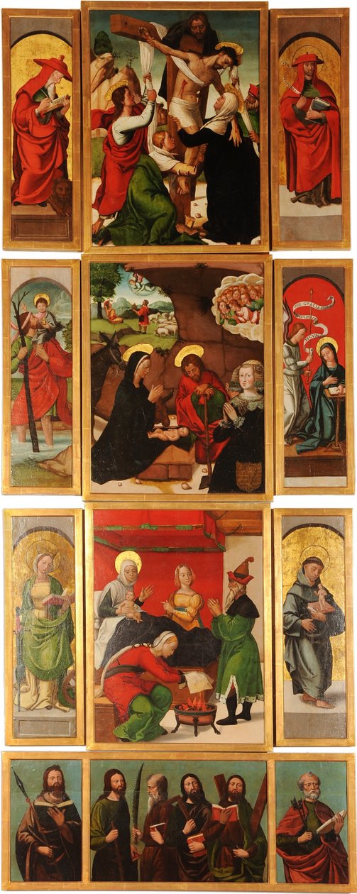 Aziz Anne ve Başmelek Mikail Altarpiece Sol panel by Francisco de Comontes