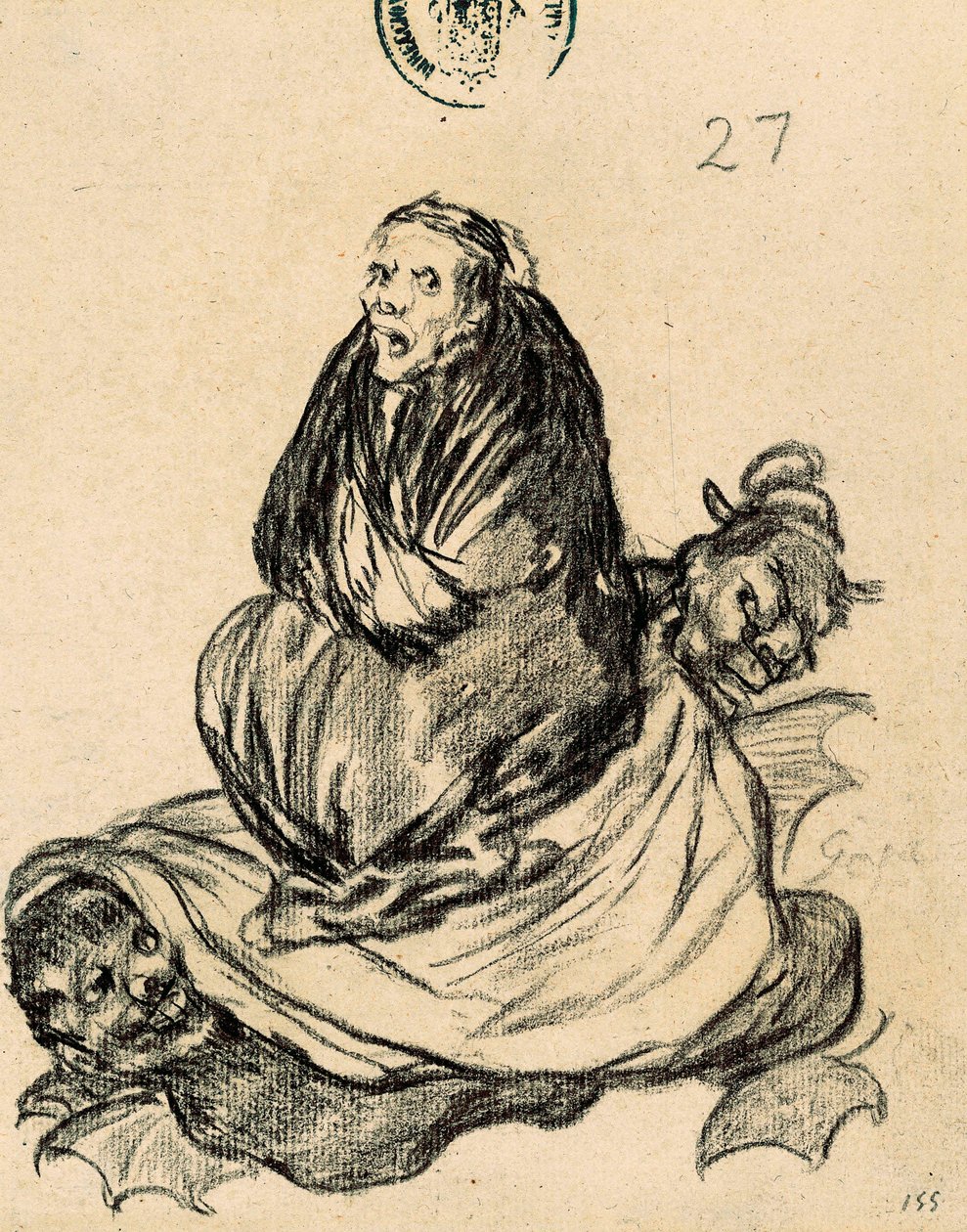 Yolculukta Bir Cadı by Francisco de Goya