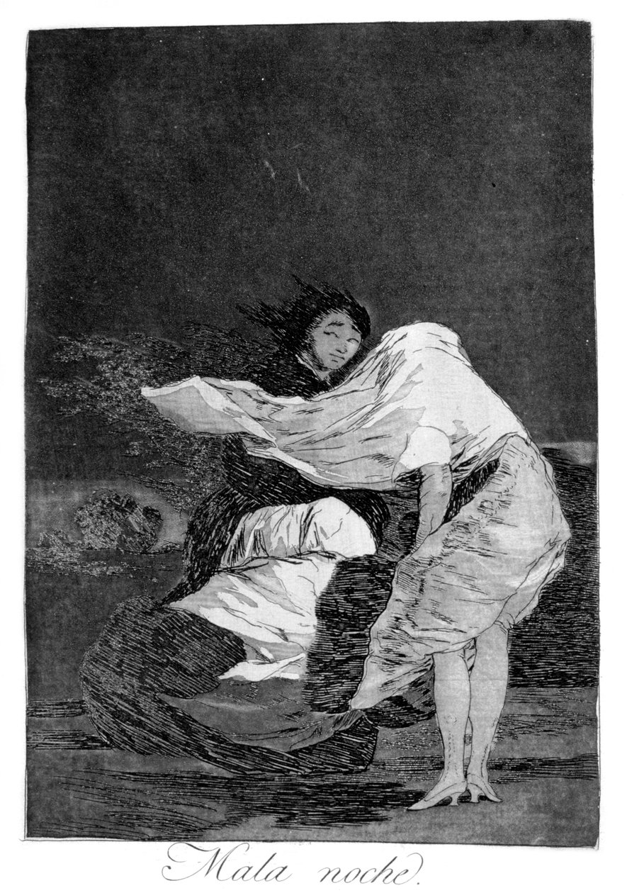 Kötü bir gece, 1799 by Francisco de Goya