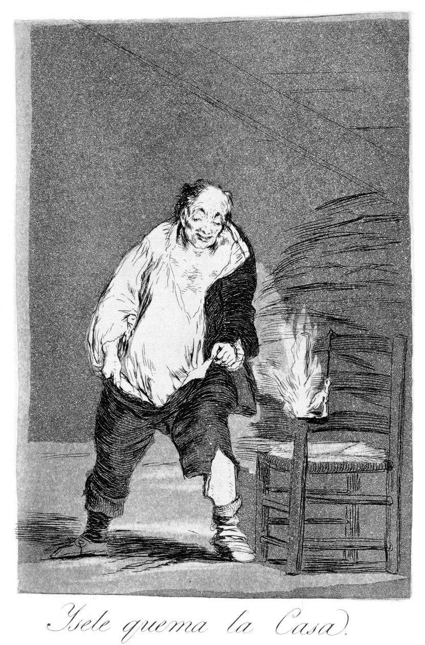 Ve evi yanıyor, 1799 by Francisco de Goya