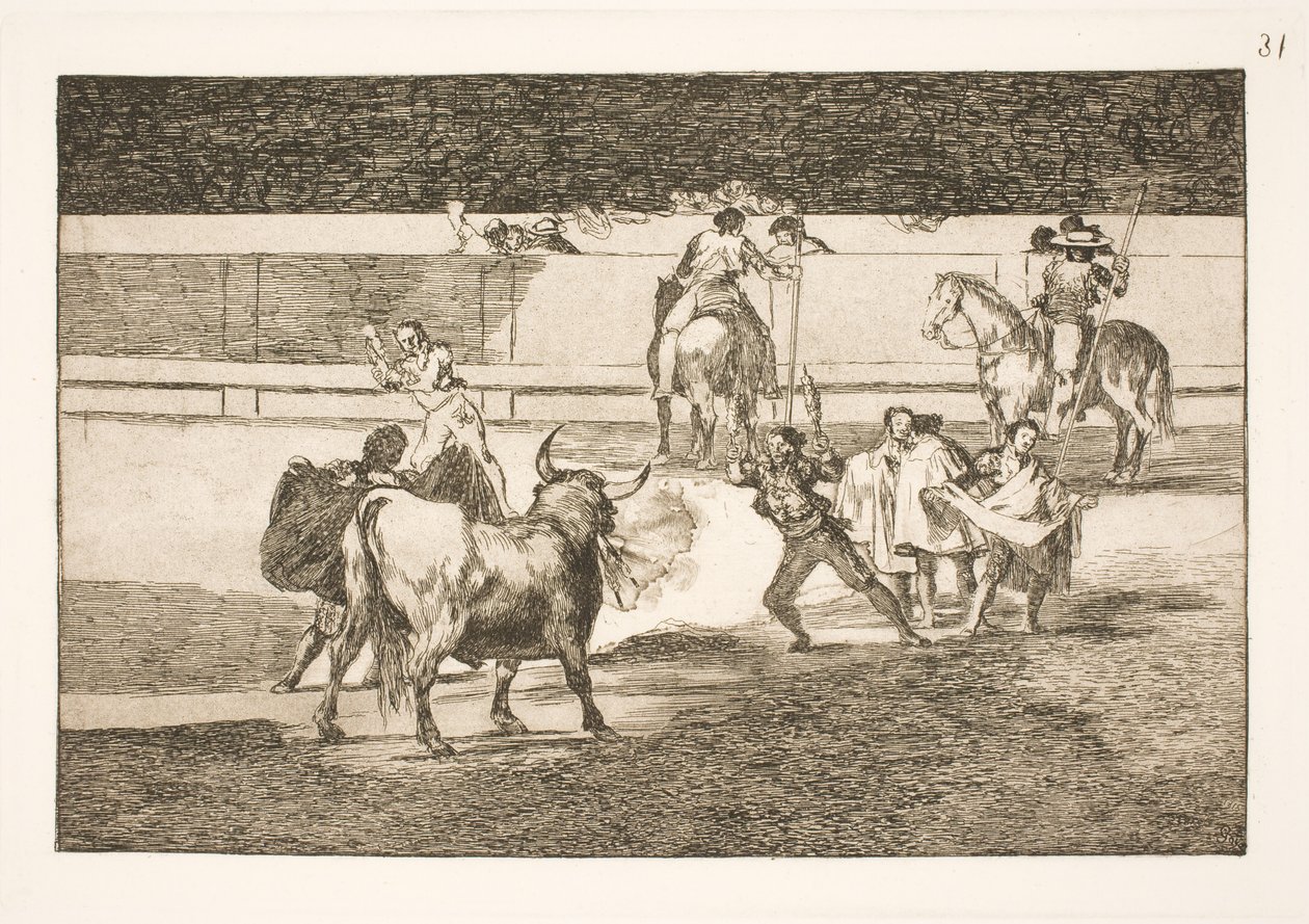 Şimşek Çince ile Banderillas by Francisco de Goya