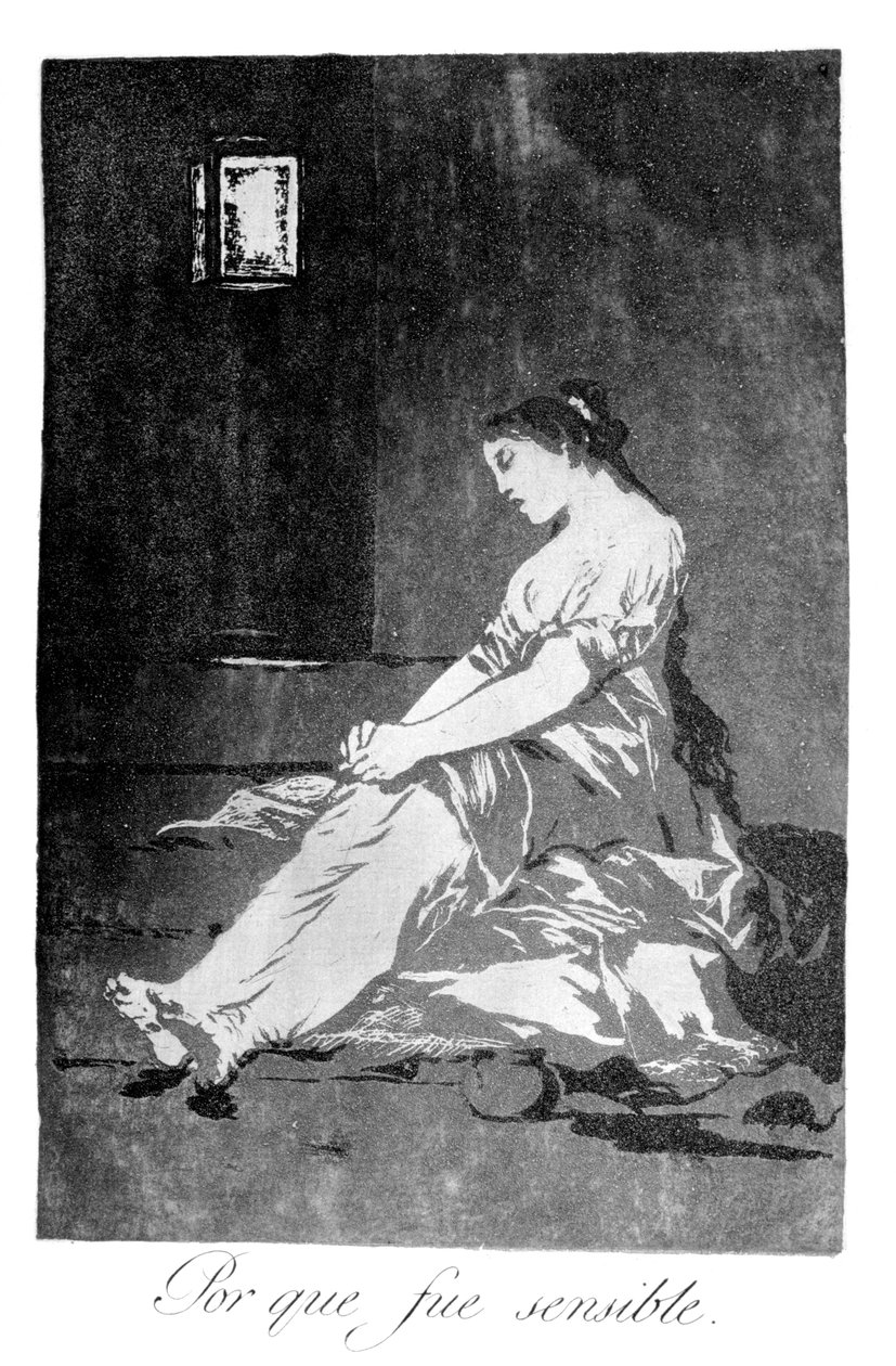 Duyarlı olduğu için, 1799 by Francisco de Goya