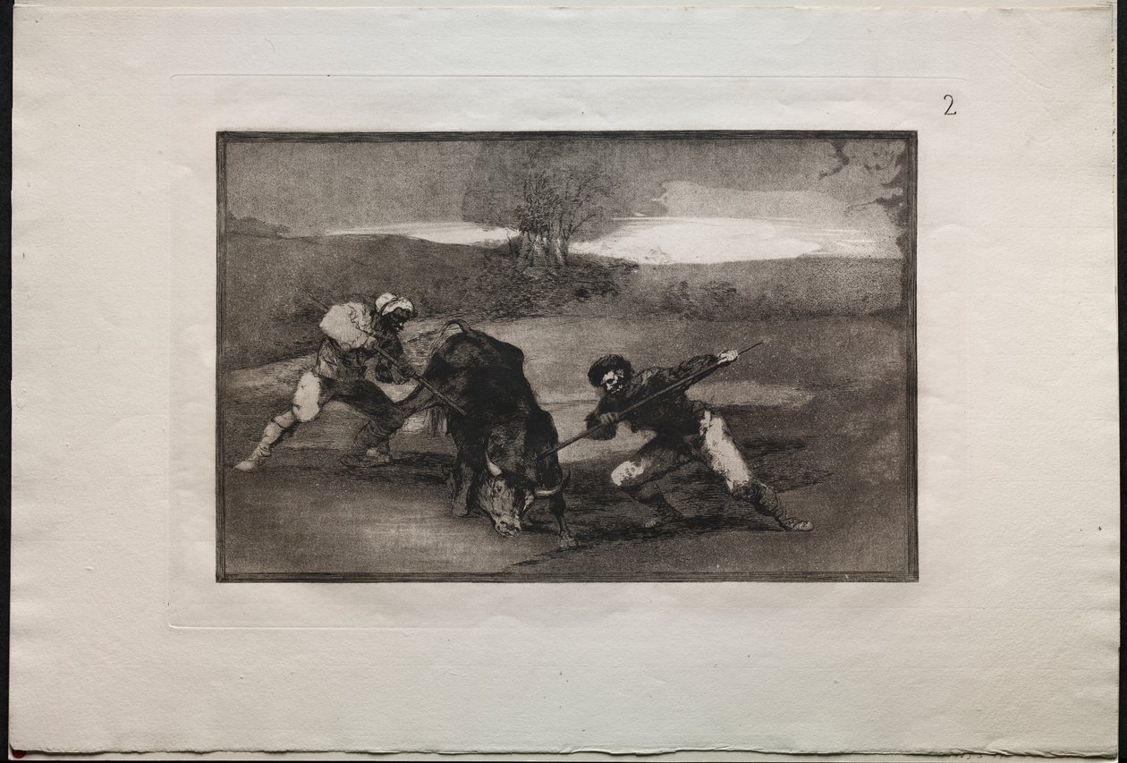 Boğa Güreşi: Yaya Avlanmanın Başka Bir Yolu by Francisco de Goya