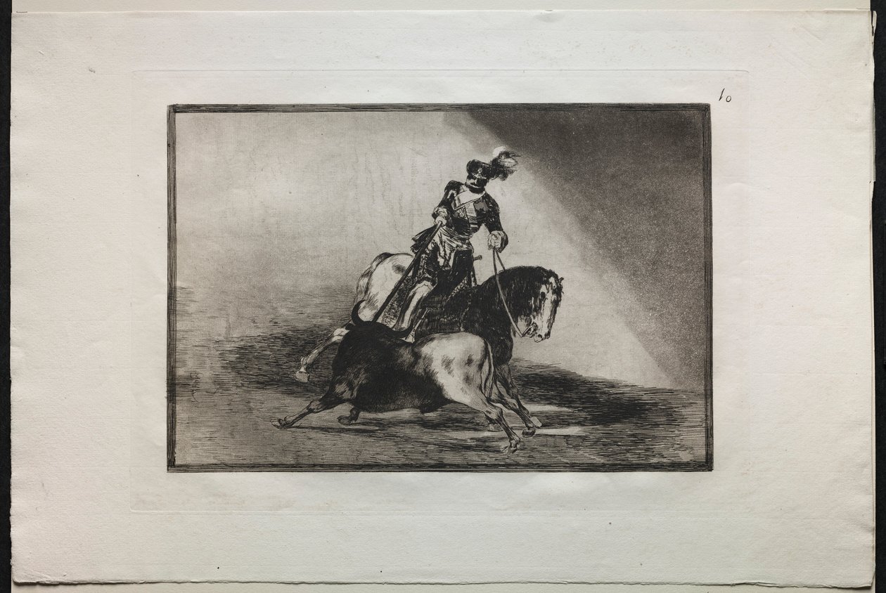 Boğa Güreşi: Charles V, bir boğayı mızraklıyor, 1876. by Francisco de Goya