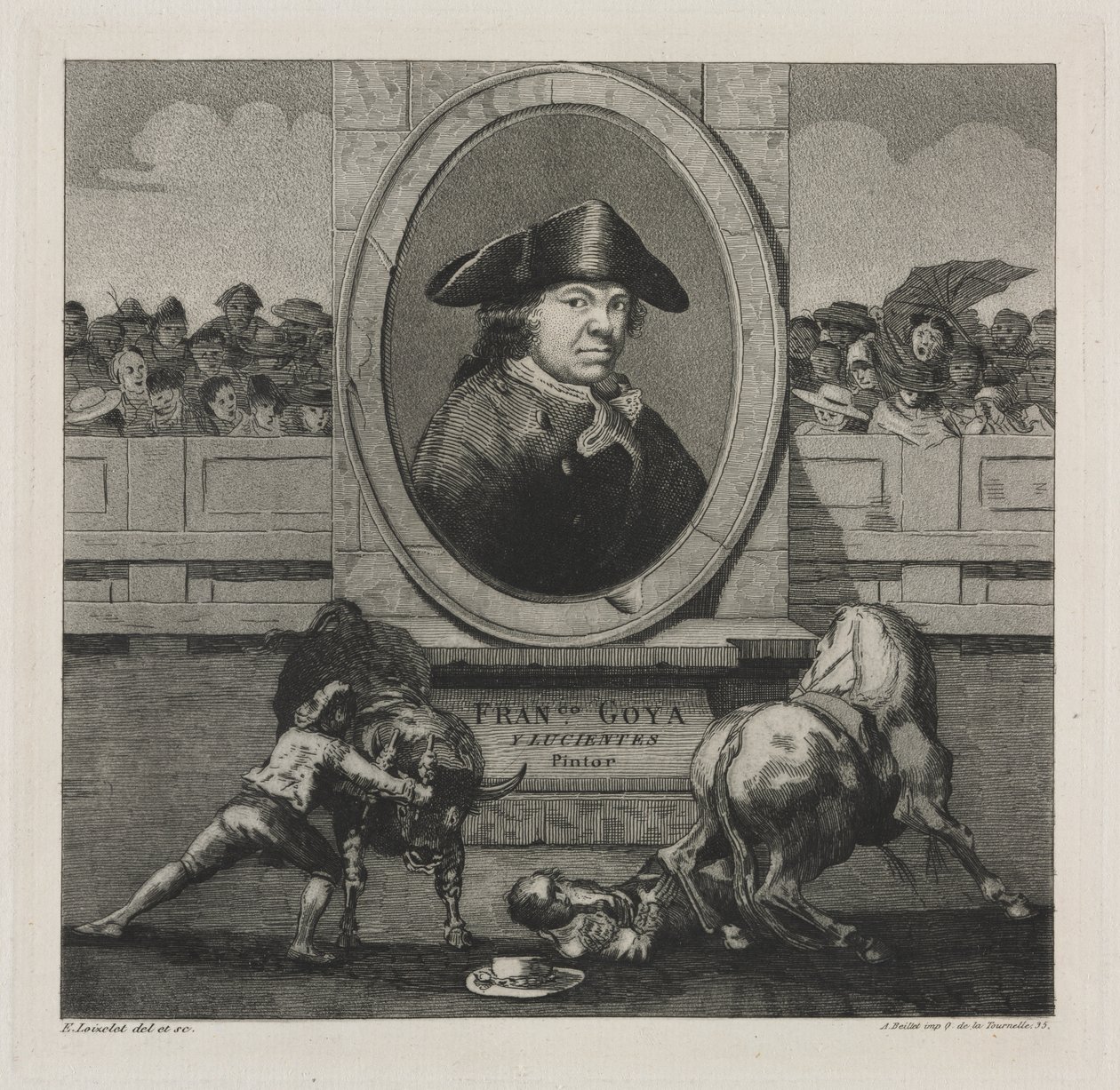 Boğa Güreşi: Cephe parçası by Francisco de Goya