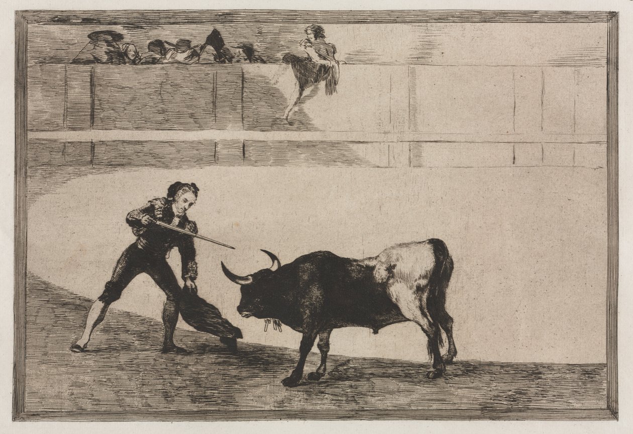 Boğa Güreşi: Pedro Romeo Durdurulan Boğayı Öldürüyor by Francisco de Goya