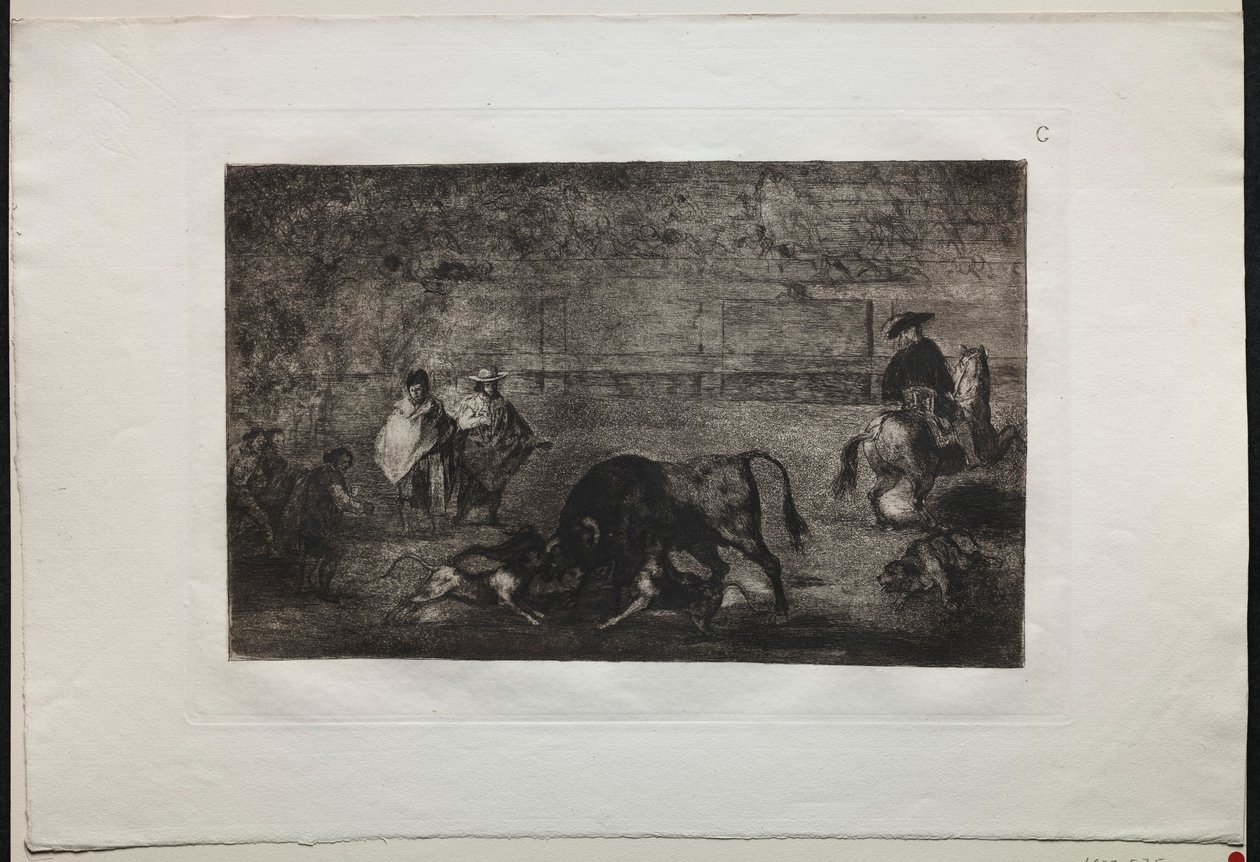 Boğa Güreşi: Köpek Boğayı Serbest Bırakır, 1876. by Francisco de Goya
