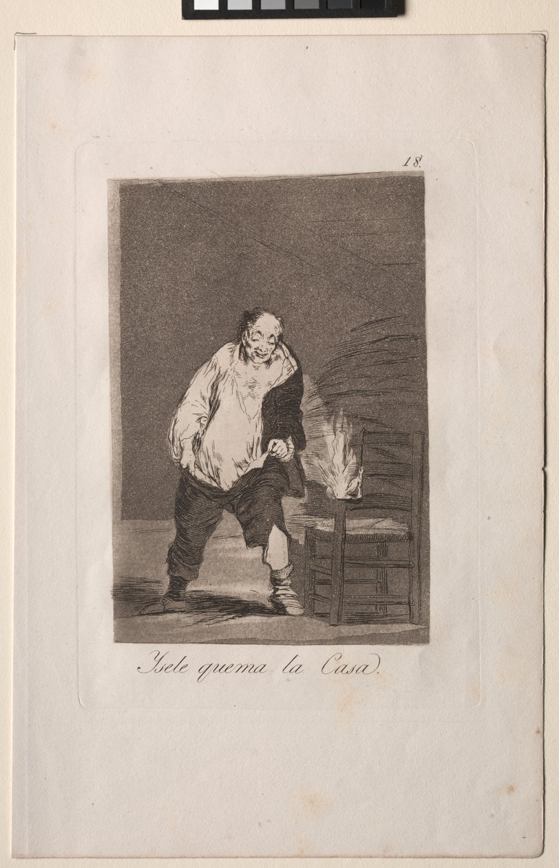 Caprichos: Ve Evi Yanıyor. by Francisco de Goya